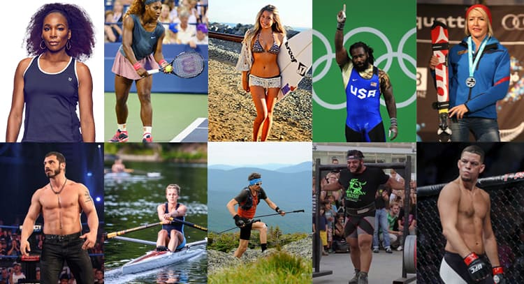 Deportistas de élite que llevan una dieta a base de plantas